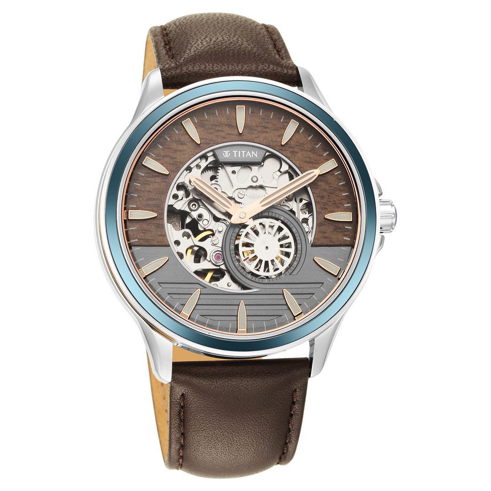 Titan Brown Dial Automatic Watch for Men | TITAN WORLD | Colaba | Mumbai