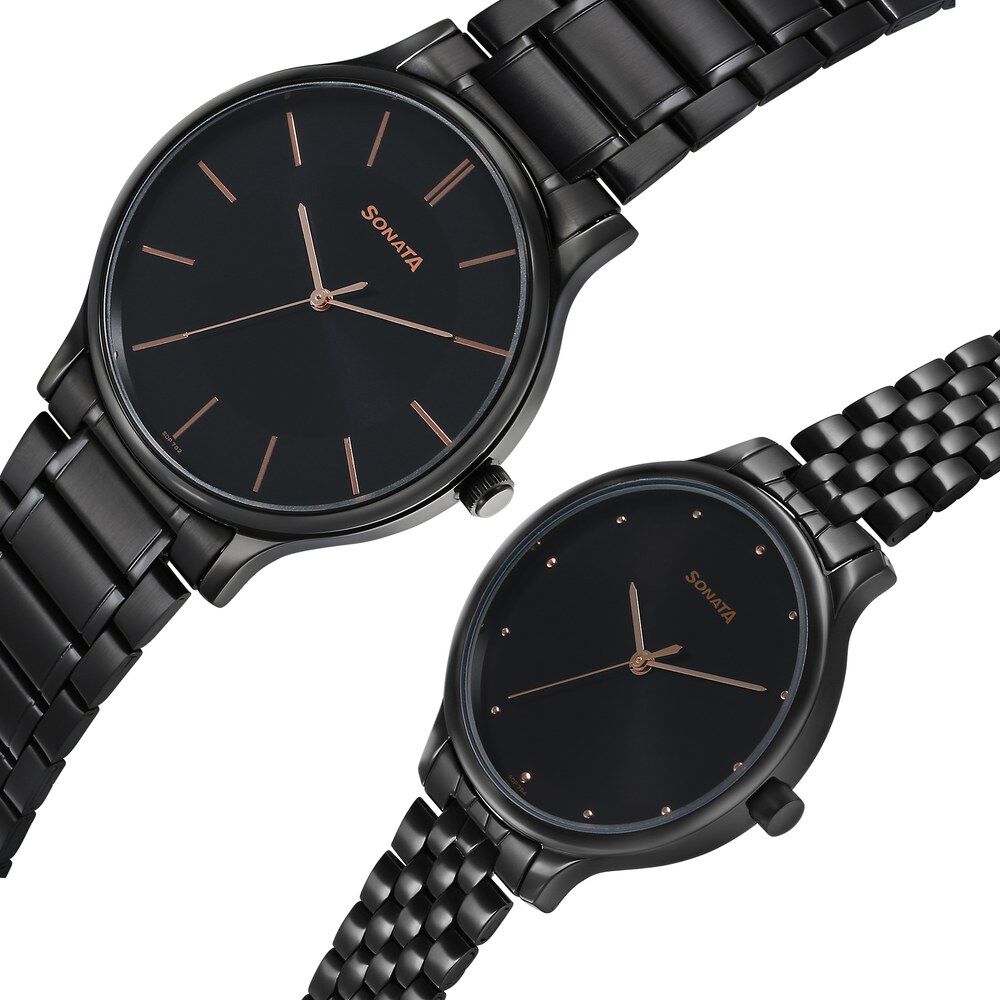 Buy NIBOSI Urbane Casual Dress Chronograph Military Quartz IP Black  Stainless Steel Band Men's Watches Online at Best Prices in India - JioMart.