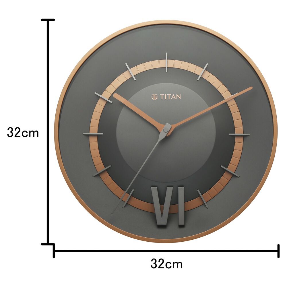 Buy Online Titan Contemporary Rustic Pink Wall Clock in a Glossy Finish  with a Textured Dial 32.5 x 32.5 cm (Medium) - w0013pa03 | Titan