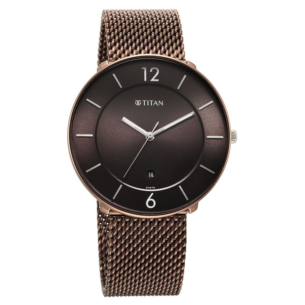 Buy Online Titan Women's Chic minimalist watch with Black dial and leather  strap - np2481sl07 | Titan