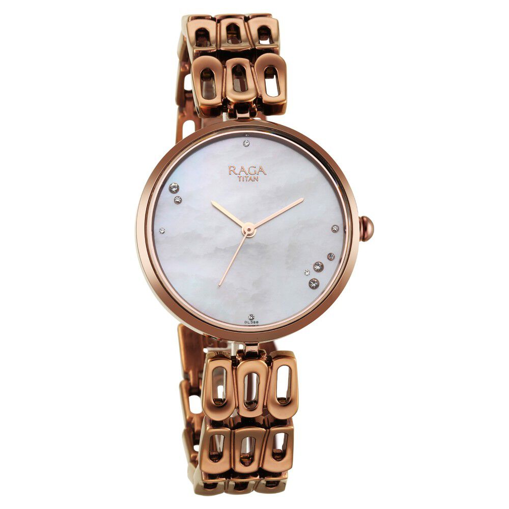 Grab this TITAN Raga Mother of Pearl Dial Stainless Steel Strap Watch  NQ9901KM01 in your pocket budget|watchbrand