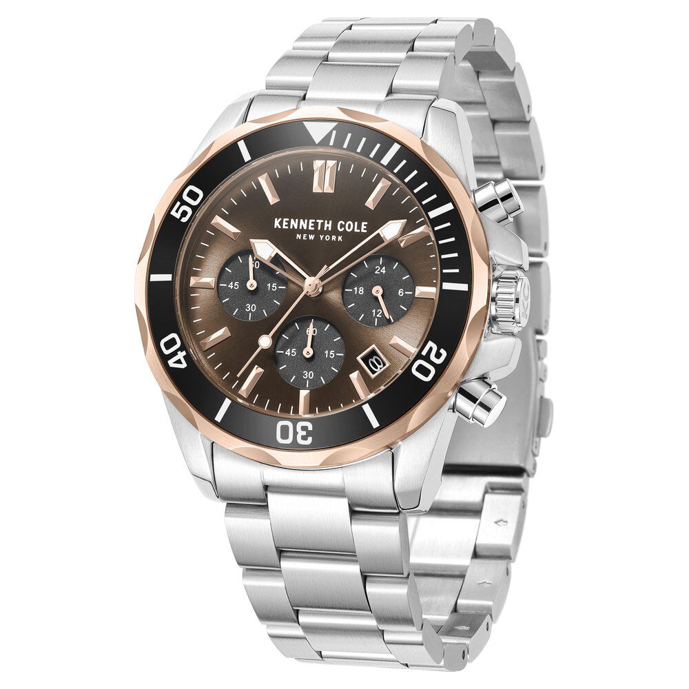 Amazon.com: Kenneth Cole New York Male Stainless Steel Quartz Watch with  Leather Strap, Green, 22 (Model: KC50589014) : Clothing, Shoes & Jewelry