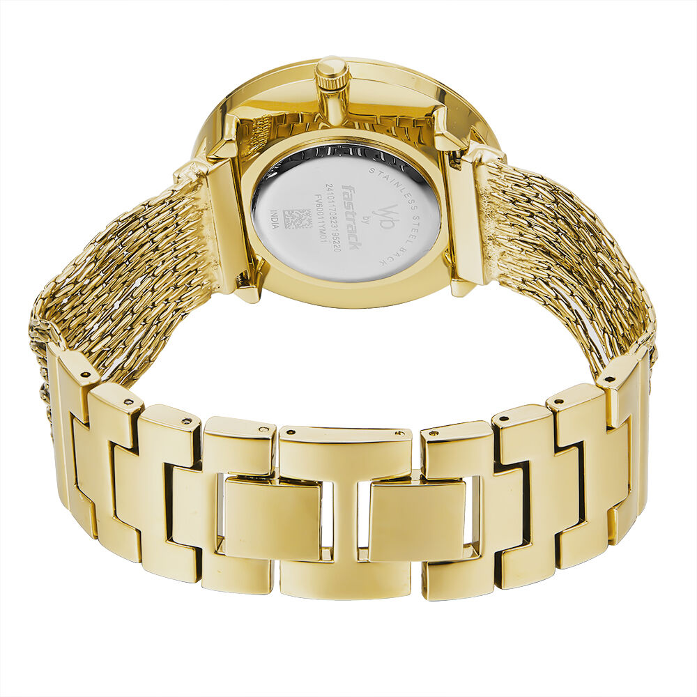 Fastrack ladies clearance golden chain watches