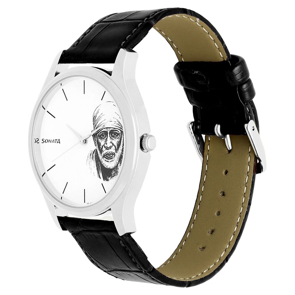 Buy Sonata Shirdi Sai Baba White Dial Analog Watch 77082SL04 Online at Low  Prices in India at Bigdeals24x7.com