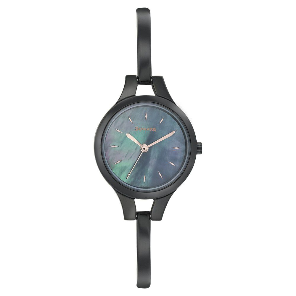 Onyx Black Dial Leather Watch - Titan Corporate Gifting