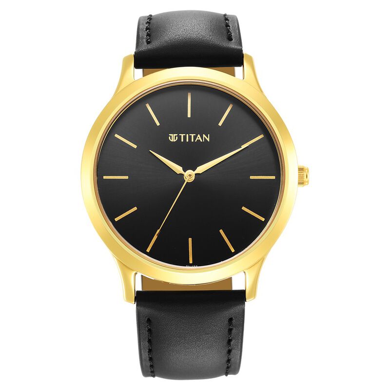 Buy Online Titan Men's Metropolitan Charm: Men's Multifunctional Black  Watch with Metallic Accents - nr1805nm01