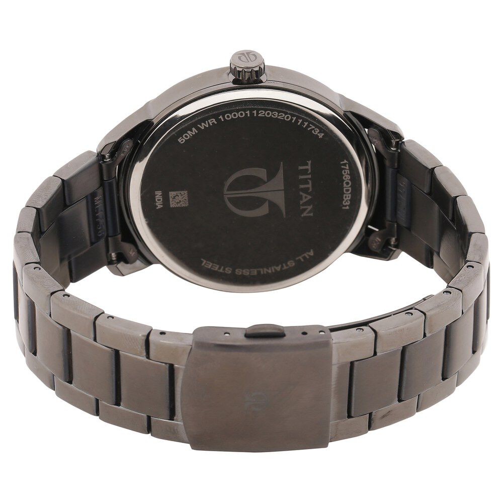 Titan Quartz Multifunction Grey Dial Stainless Steel Strap watch for Men