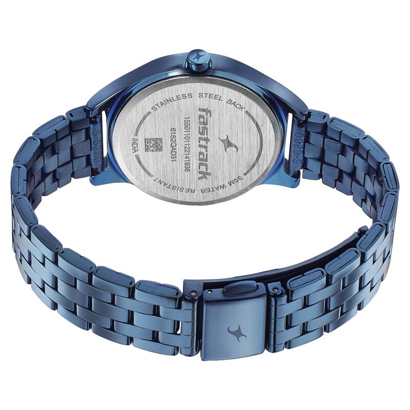 Buy Online Fastrack Style Up Blue Dial Stainless Steel Strap Watch for  Girls - 6152qm01