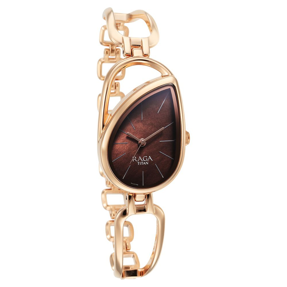 Buy TITAN Womens Brown Dial Metallic Multi-Function Watch | Shoppers Stop