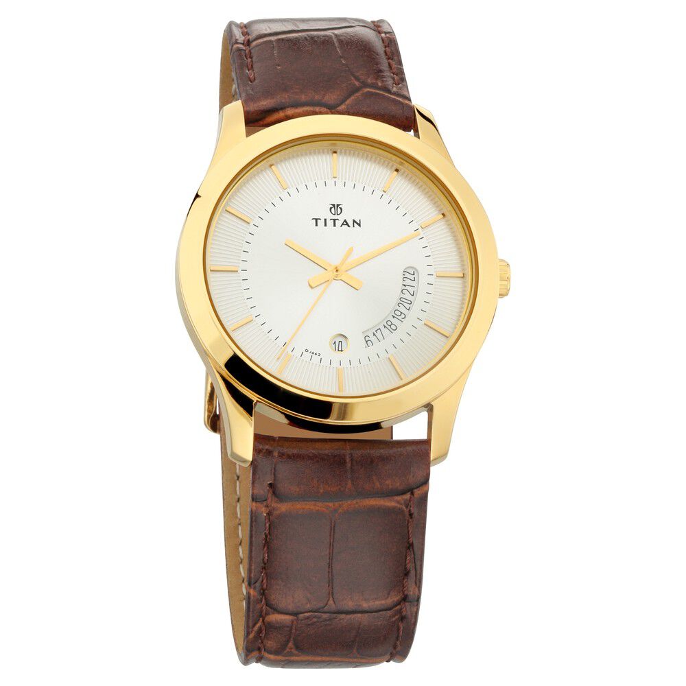 Titan Men's Watch 50th Anniversary Genuine Original leather band. | eBay