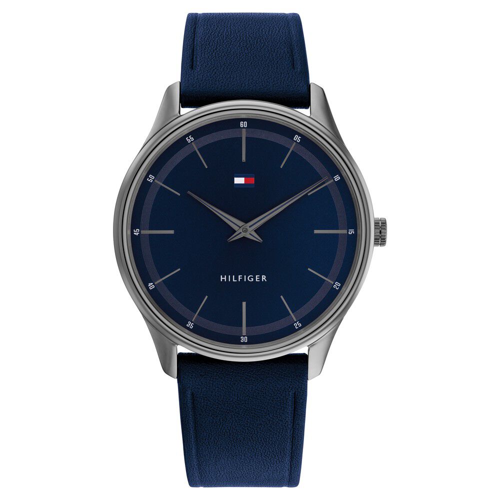 Buy Tommy Hilfiger Men Silver And Navy Stainless Steel Strap Automatic Watch  - NNNOW.com