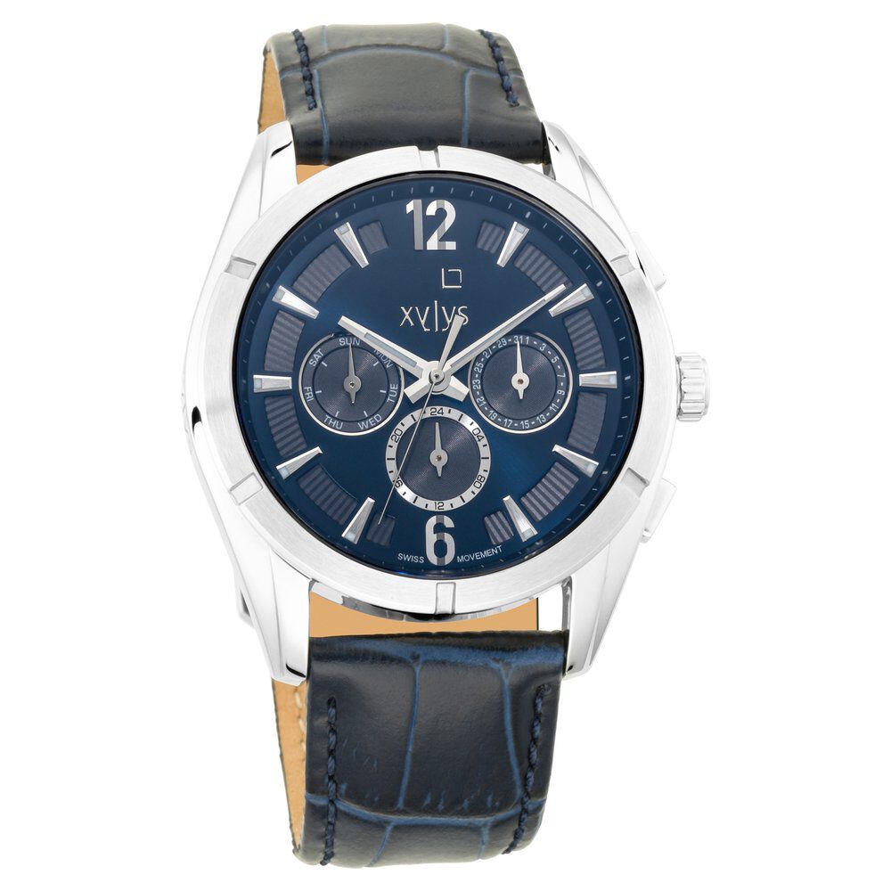 Buy Online Xylys Quartz Chronograph Black Dial Leather Strap Watch for Men  - nf9216sl02 | Titan