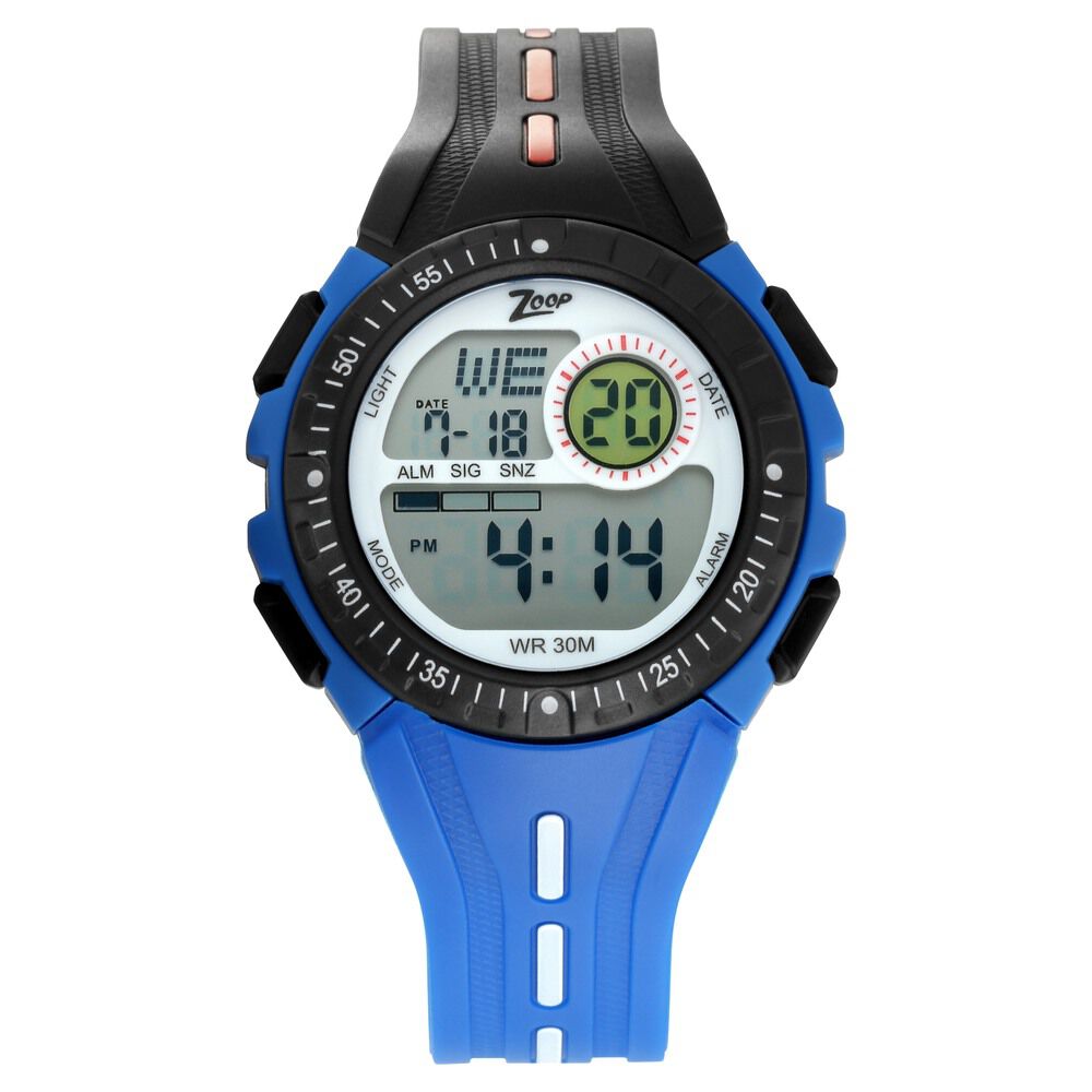 Titan Zoop Digital red strap watch for Kids