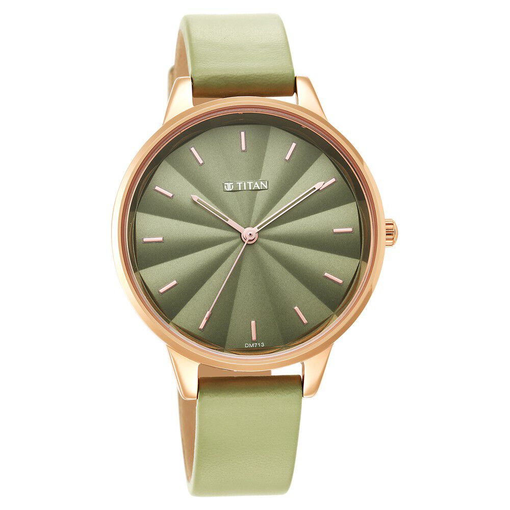 CURREN Women Watch Green Leather Wristwatch Roman Numeral Fashion Girls  Watches | eBay