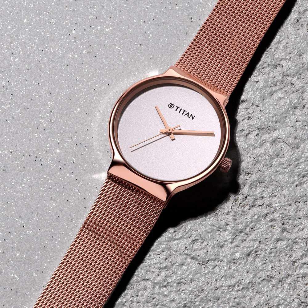 Rose gold and cheap silver ladies watch