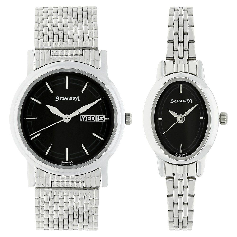 SONATA SO pair Analog Watch - For Couple - Buy SONATA SO pair Analog Watch  - For Couple NP10138925YM01 Online at Best Prices in India | Flipkart.com