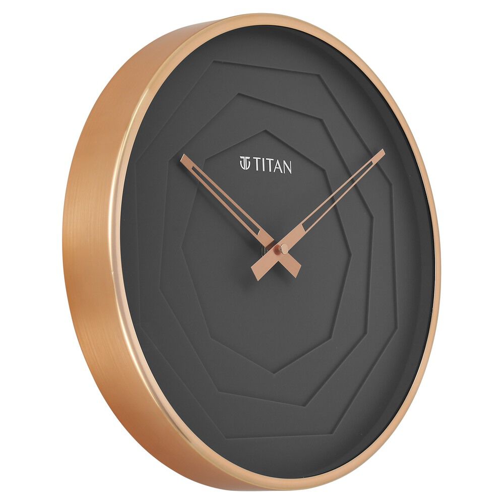 Titan Contemporary Wall Clock with Silent Sweep Technology – 30 cm x 30 cm  (Medium) NCW0012PA01 – Evimra