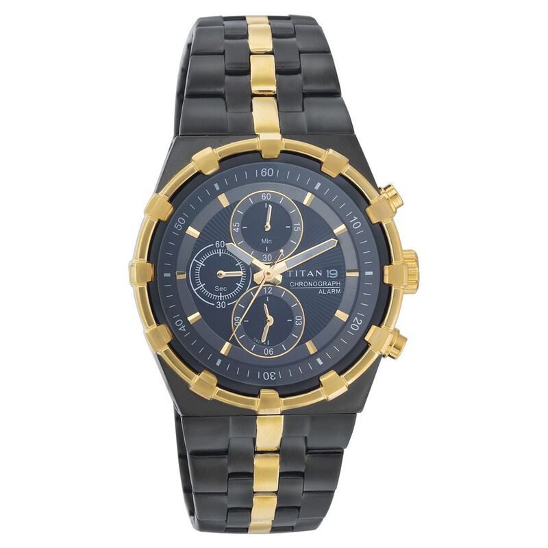 Titan Regallia Rose Gold Chronograph Stainless Steel Strap Watch for Men