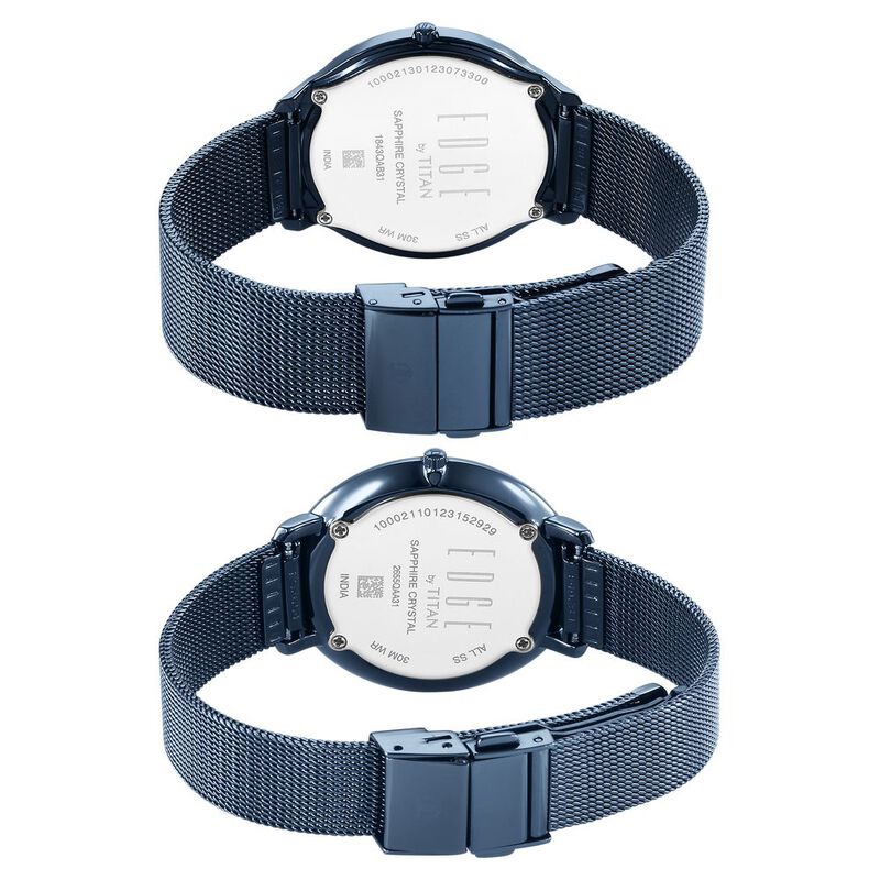 Titan Edge Baseline Grey Dial Analog Stainless Steel Strap watch for Men
