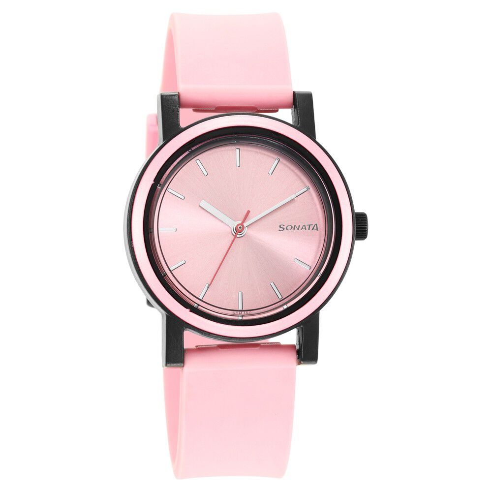 Women's & Girl's Watch (Pink Colored Strap) | VanitaStyle.com