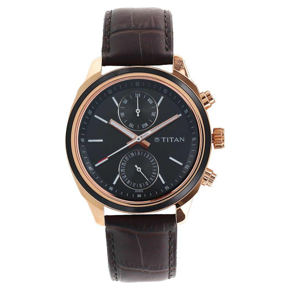 Buy Online Titan Quartz Multifunction Black Dial Stainless Steel Strap Watch  for Men - nr1698sm01 | Titan India | Watches for men, Watches, Dial