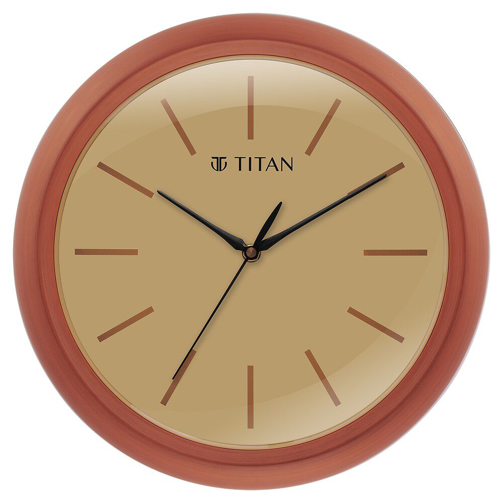 Titan Clock - Buy Titan Analog 27 cm X 27 cm Wall Clock -  W0010PA01/NAW0010PA01 (Black, With Glass) |Bharat Time Style