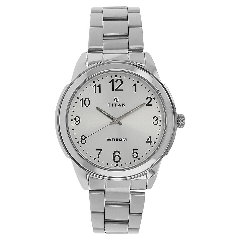 Titan white sale dial analog watch