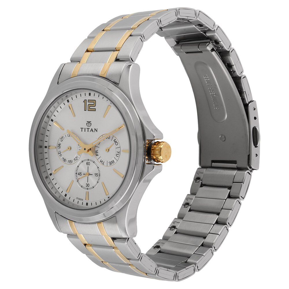 Buy TITAN Mens Classique Retrogrades Black Dial Multifunction Watch  1768KM01 | Shoppers Stop