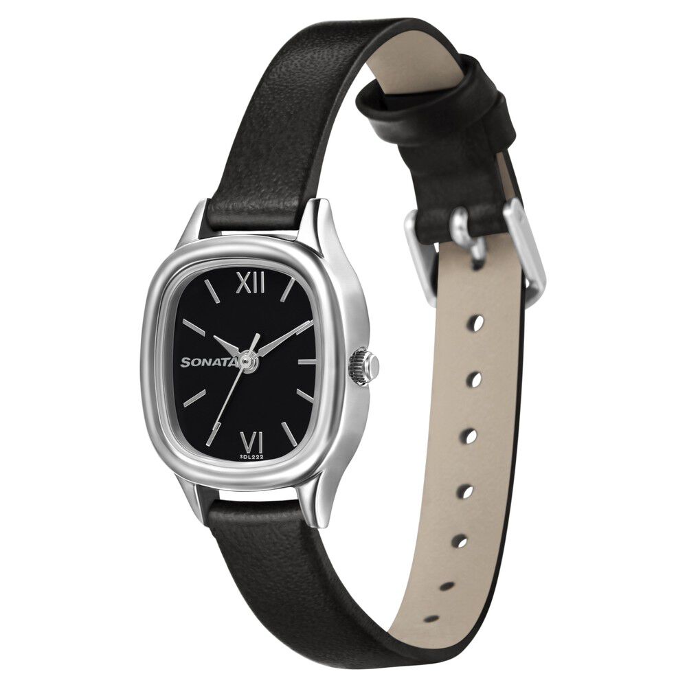 Buy Online Sonata Workwear Grey Dial Women Watch With Leather 
