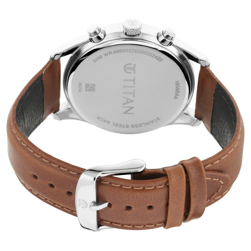 Buy Online Titan Men's Urban Refinement: Sleek Blue Dial with Silver  Stainless Steel Strap Watch - nr1730sm03 | Titan