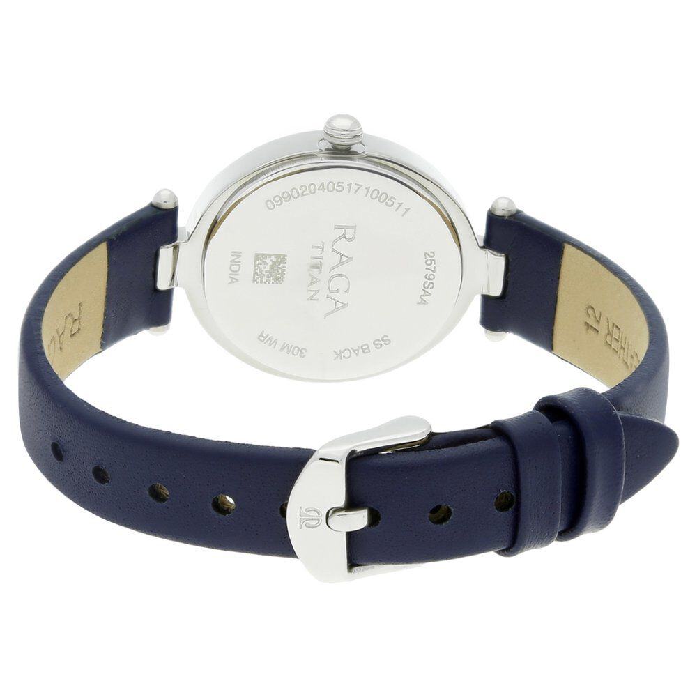 Buy Online Titan Raga Viva Silver Dial Analog Leather Strap watch 