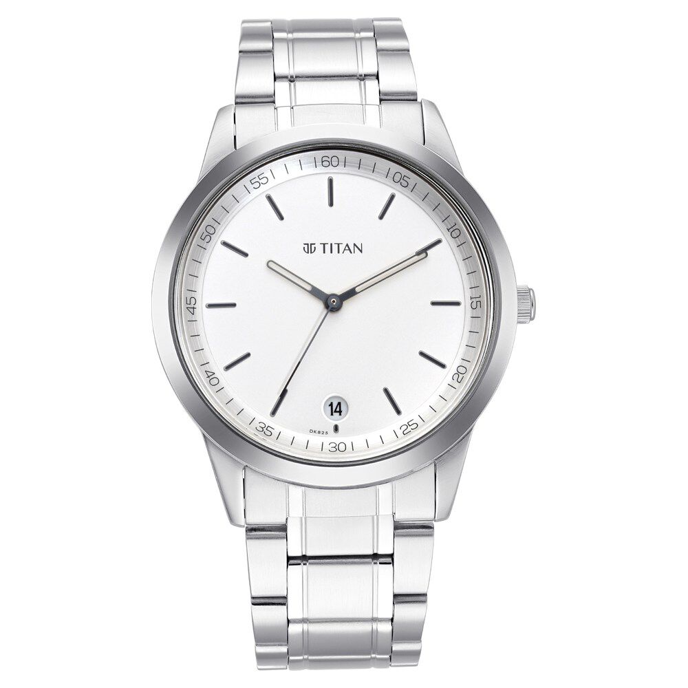 Round Titan Elmnt White Dial Stainless Steel Strap Watch, For Daily, Model  Name/Number: 1805SM04 at Rs 5995 in Mumbai