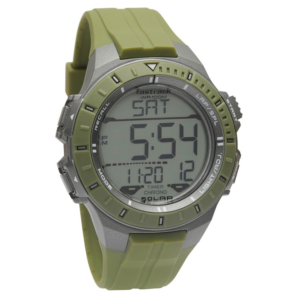 Fastrack Streetwear Digital Dial PU Strap Watch for Guys