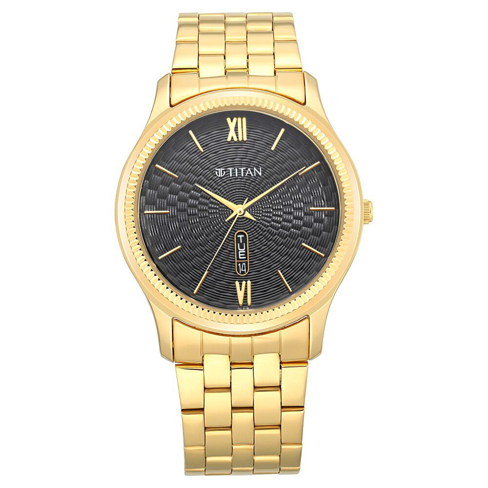 Buy Online Titan Metal Mechanicals Anthracite Dial Analog Titanium Strap  watch for Men - 90140tm01 | Titan