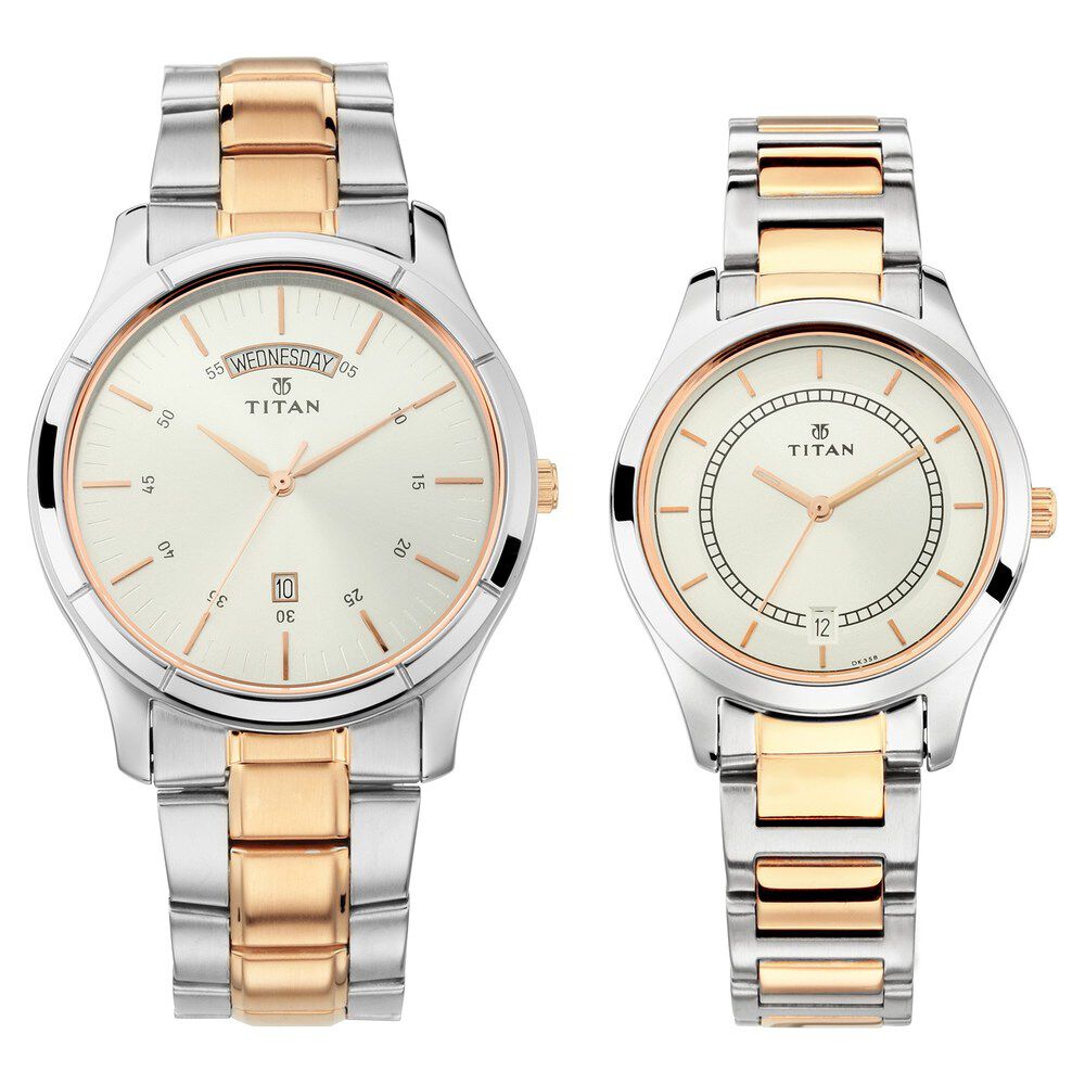 Buy Online Titan Unisex Round Silver Watches | 9400394203wl01 | at Best  Price | Helios Store