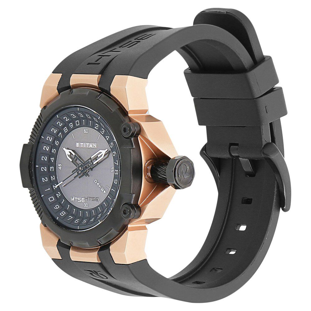 Buy Online Titan Quartz Analog Solar Black Dial Leather Strap Watch for Men  - ne1573kl01 | Titan
