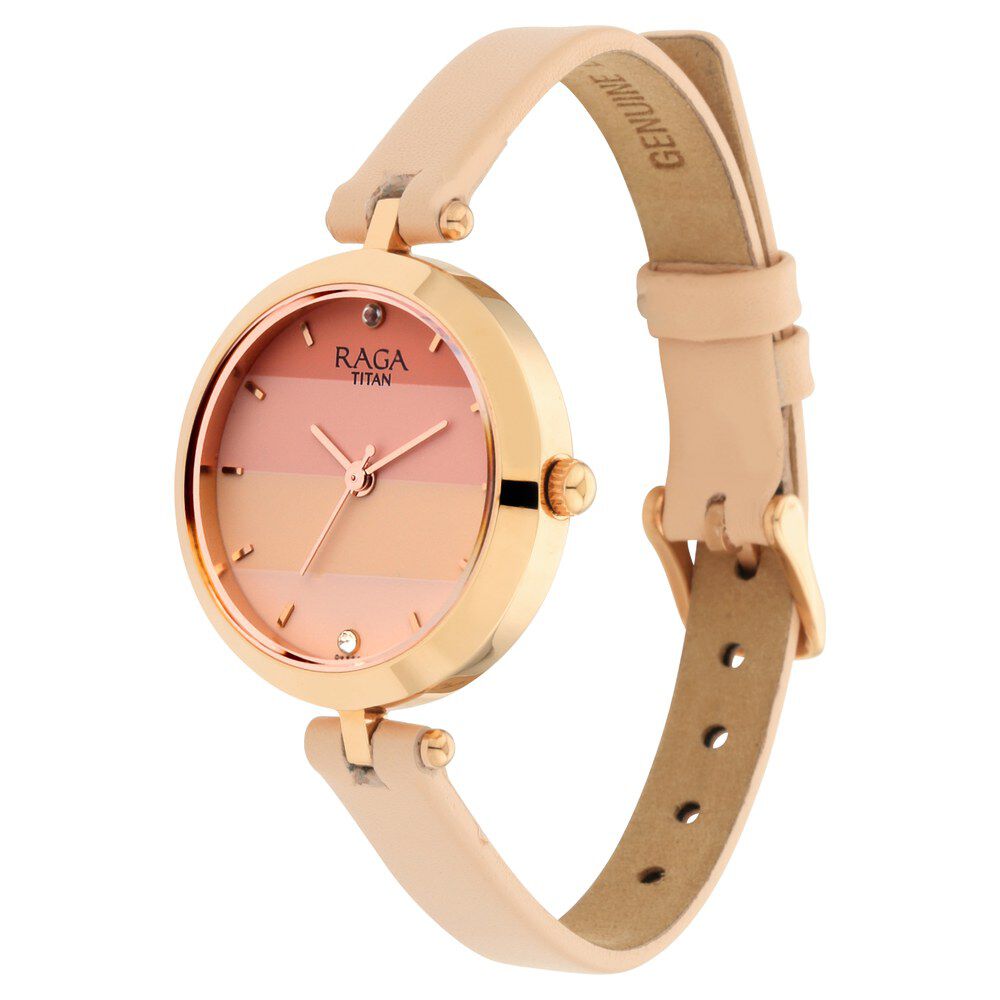 Titan raga pink outlet watch