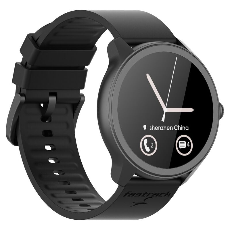 Fastrack Reflex Invoke Smartwatch Black: BT Calling, Advanced Chipset,  Breathing Rate, IP68