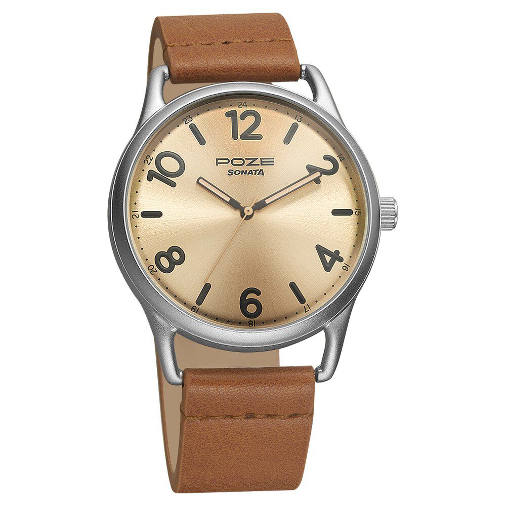 Buy Sonata Workwear Watch With White Dial And Leather Strap 8080SL03 Online  at Low Prices in India at Bigdeals24x7.com