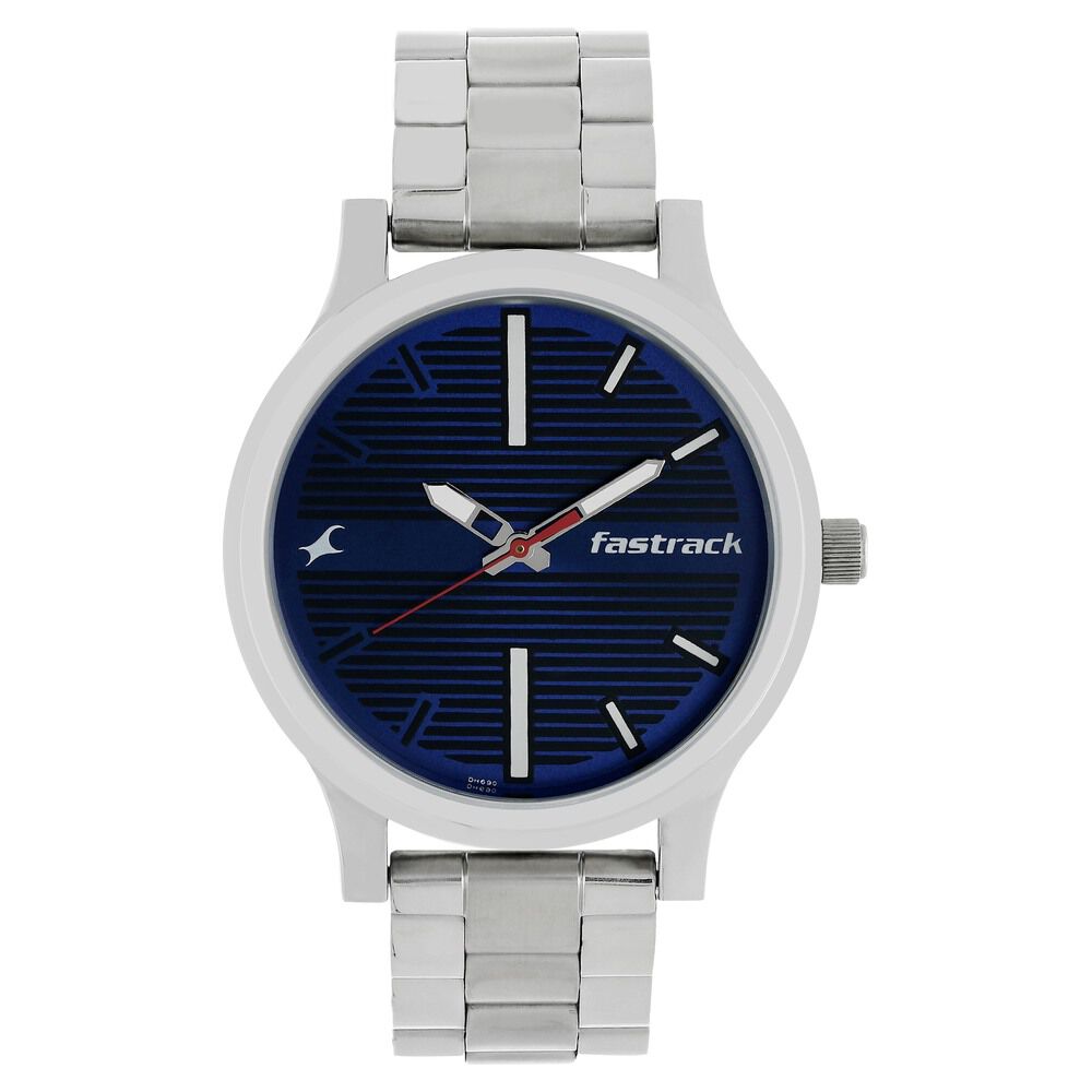 Buy Fastrack Blue Stainless Steel Watch -6004QM01 online