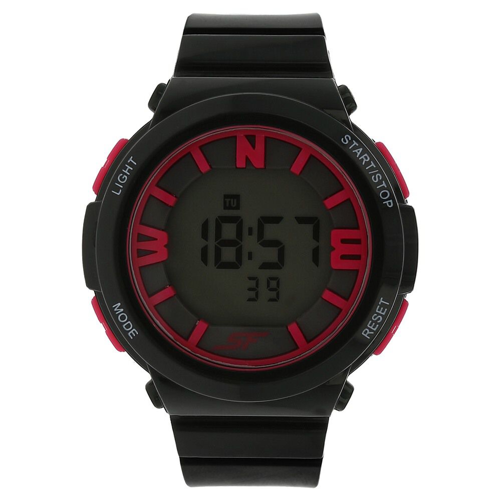 Buy Online SF Digital Dial Black PU Strap Watch for Men - nr77110pp03 |  Titan