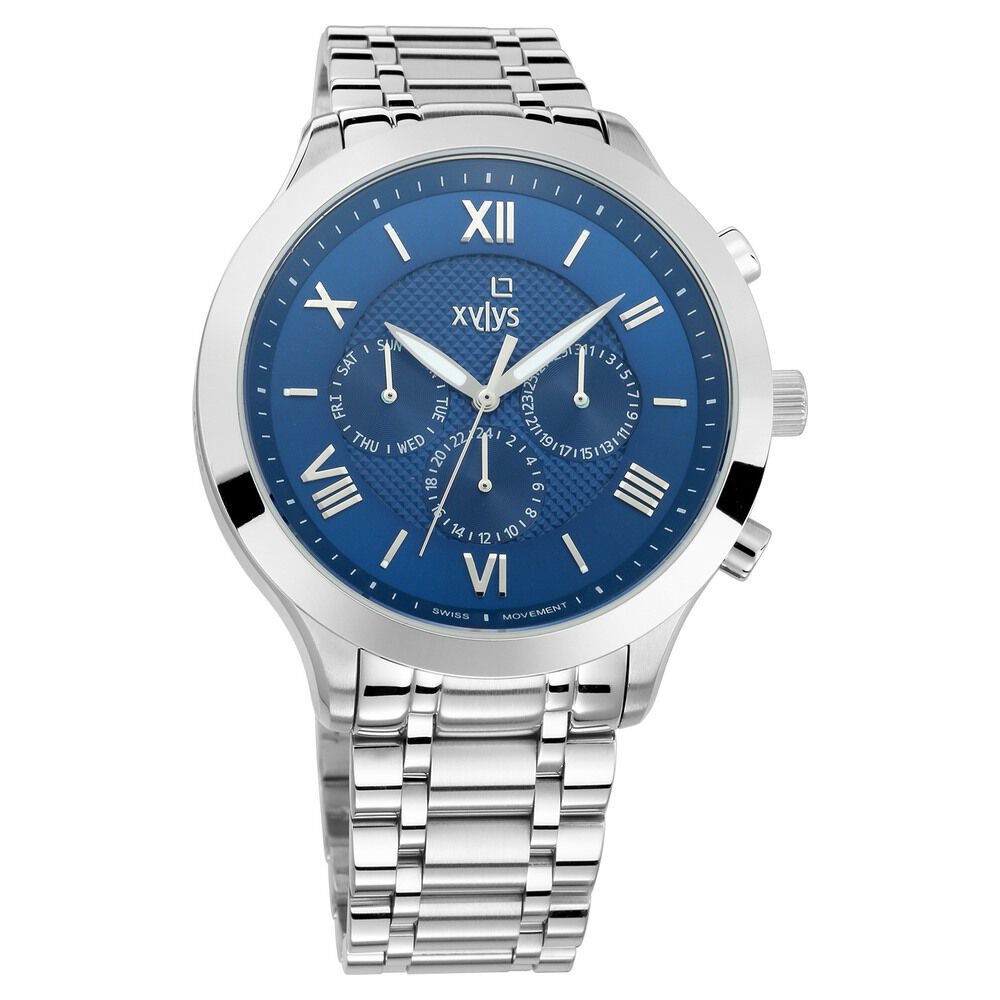 Buy Online Xylys Quartz Multifunction Blue Dial Stainless Steel Strap Watch  for Men - 40022sm01e | Titan