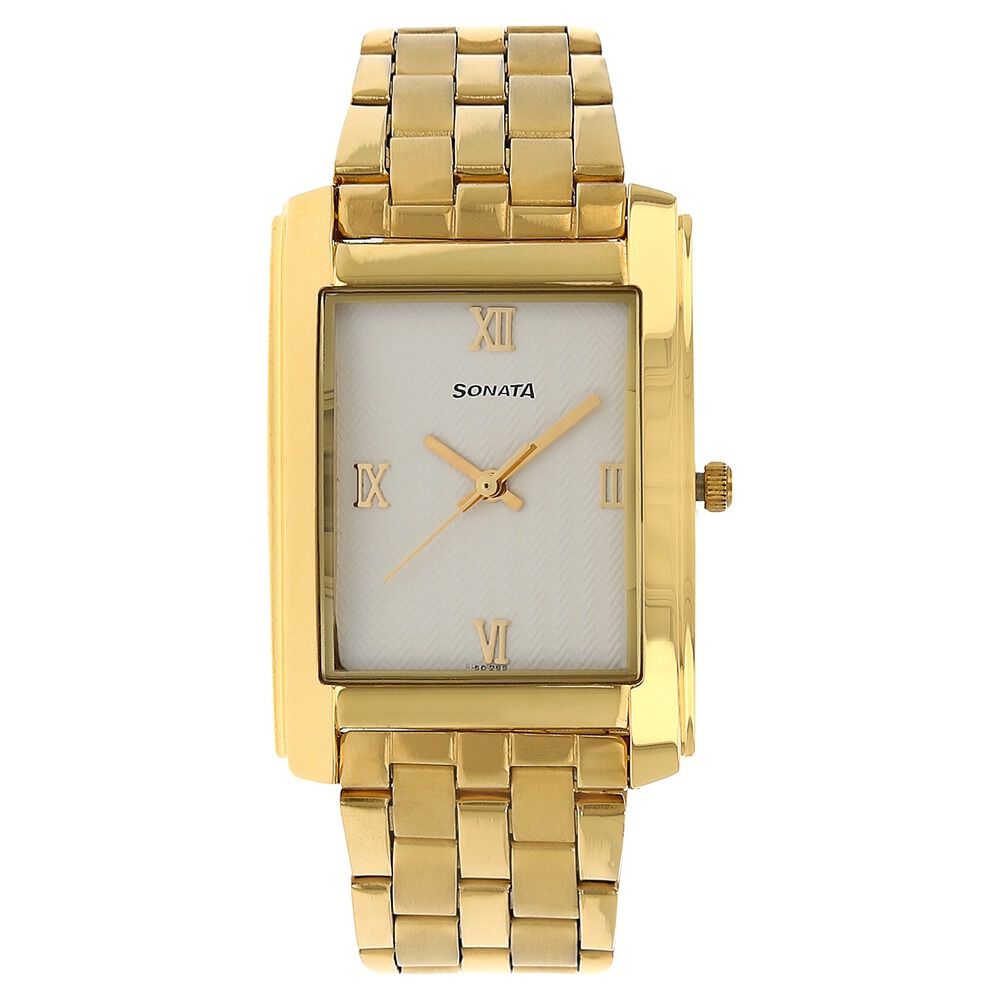 Sonata White Dial Analog watch For Men-NR7078YM03 : Amazon.in: Fashion
