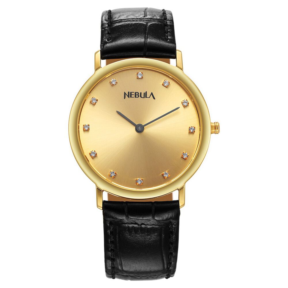 Buy Online Titan Nebula Calligraphy Quartz Analog 18 Karat Solid Gold Watch  for Men - nr5015dl07 | Titan