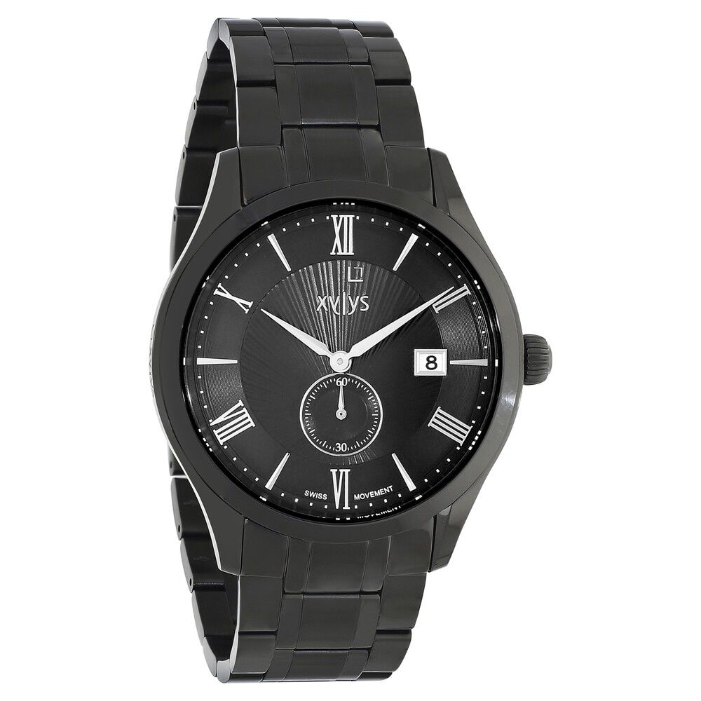 Buy Online Xylys Quartz Analog with Date Black Dial Stainless