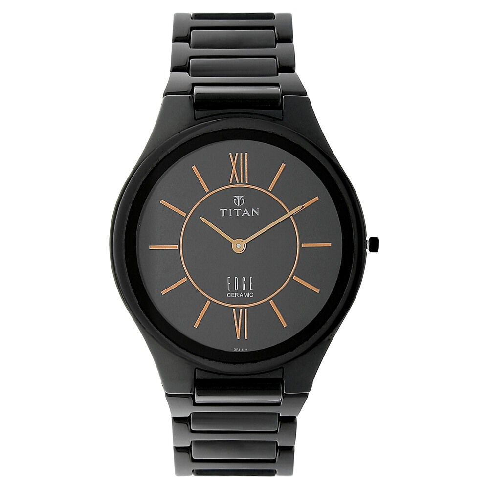 Buy TITAN Mens Edge Ceramic Silver Dial Watch 1696QC02 | Shoppers Stop