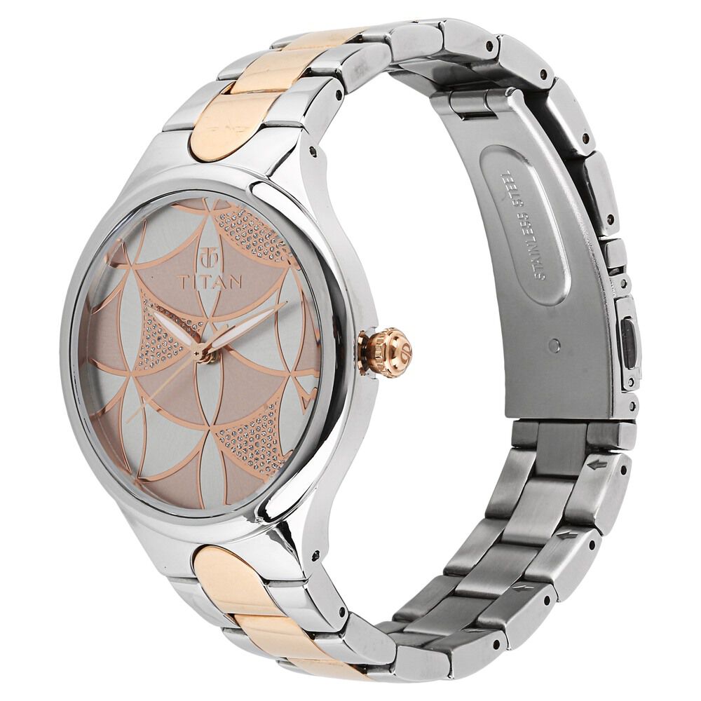 Titan metal sale asymmetrical women's watch