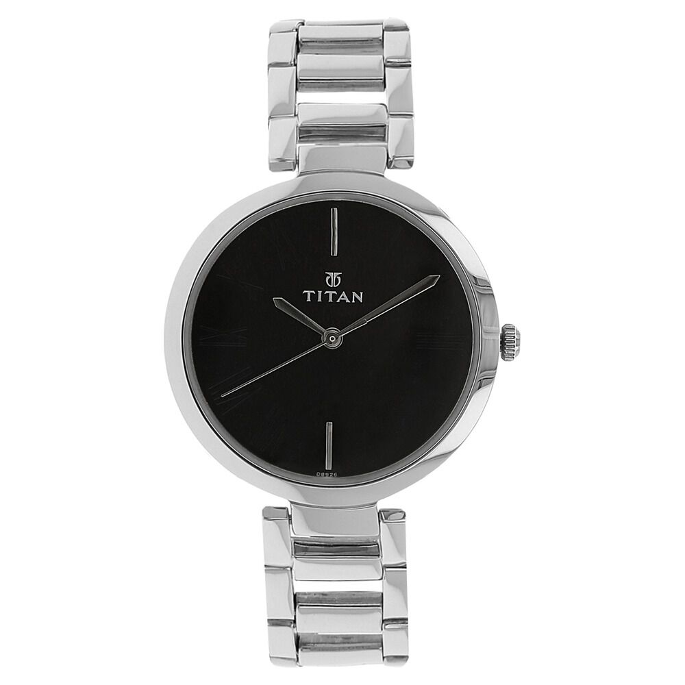 Titan analog black dial sale women's watch