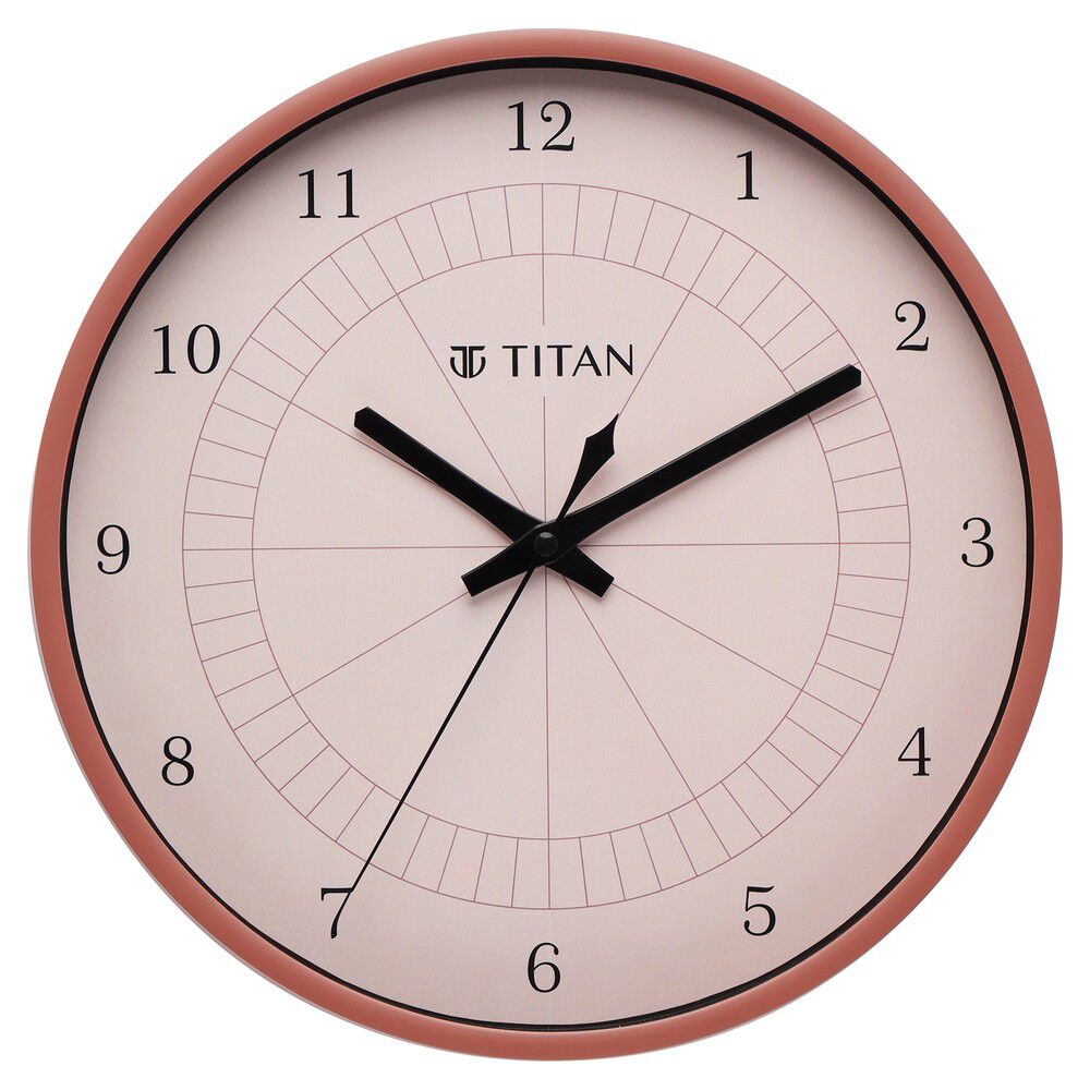 Buy Titan Rose Gold Metallic Clock with Multi-Layered White Dial -  W0078MA02 Online