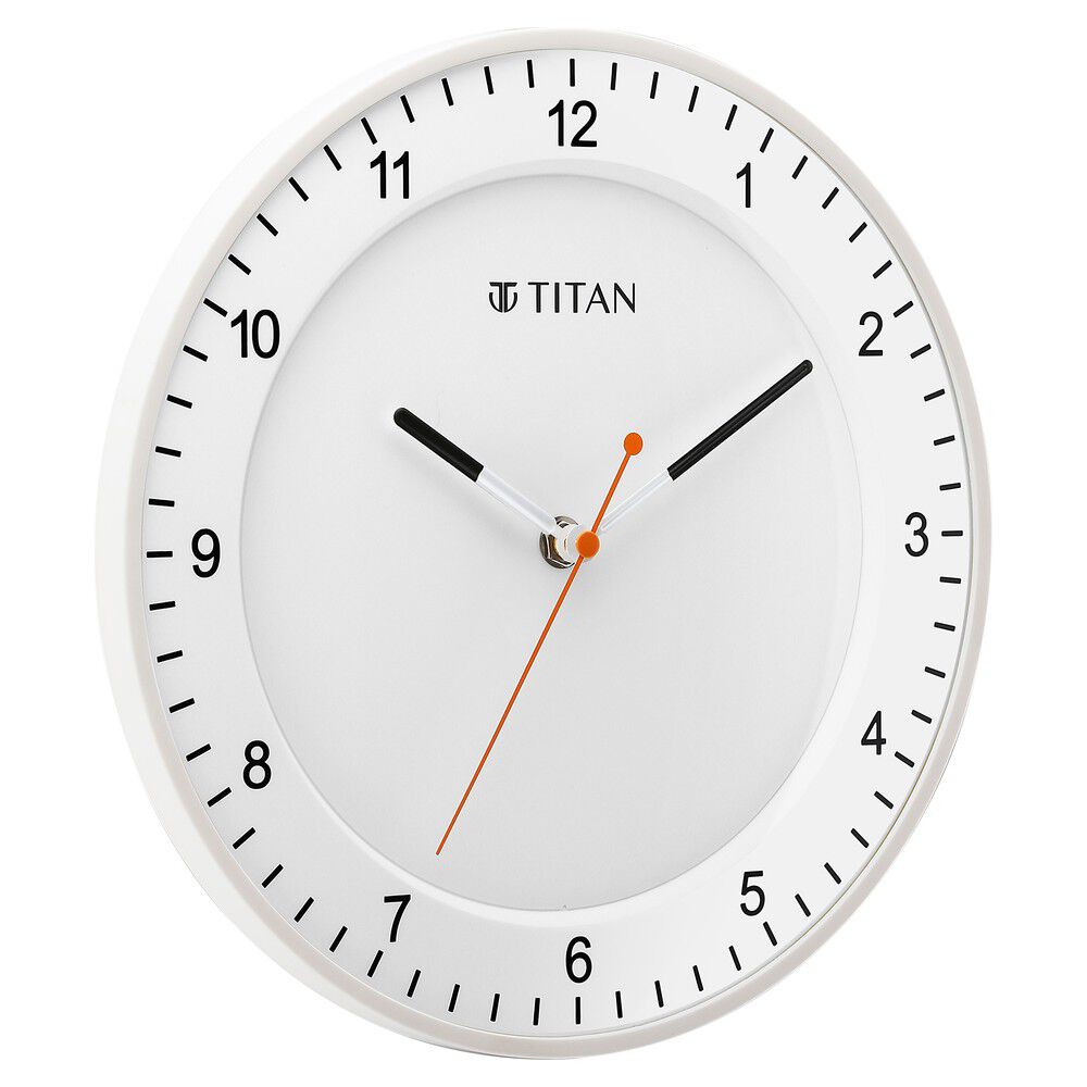 Titan Plastic Contemporary Wall Clock with Embossed Numerals ( 11.61 inch x  11.61 inch, Grey ) - Walmart.com